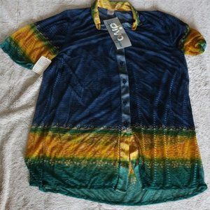 Rachel Pappo Swim Beach Button Down Coverup Sz M